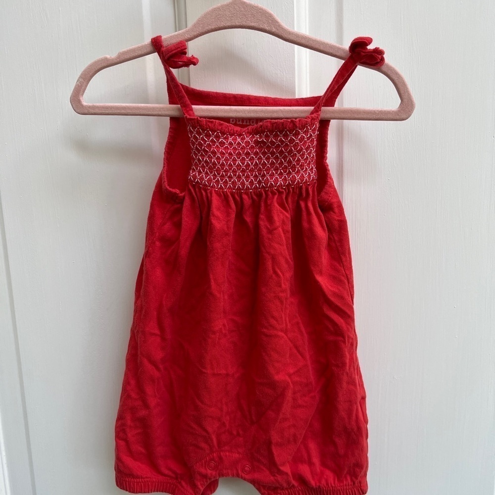 The Children’s Place 3-6M Red Spaghetti Strap Girls Romper